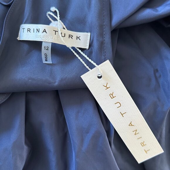 Trina Turk Dasya Maxi Dress, Sapphire Blue, NWT, Size 12 - Picture 5 of 9